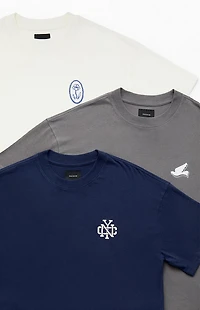 Pacsun 3 Pack Neutral Embroidered T-Shirts