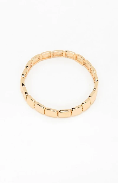 John Galt Gold Square Link Bracelet