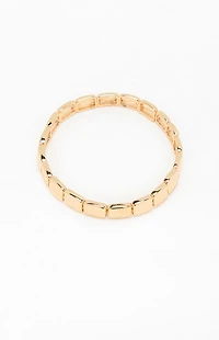 John Galt Gold Square Link Bracelet