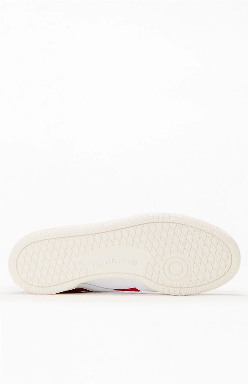 Reebok Women's White & Red Club C Revenge Sneakers
