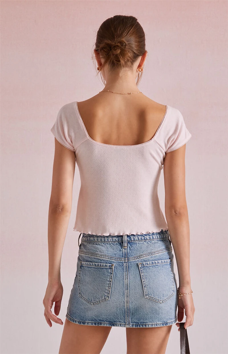 Beverly and Beck Maggie Pointelle T-Shirt