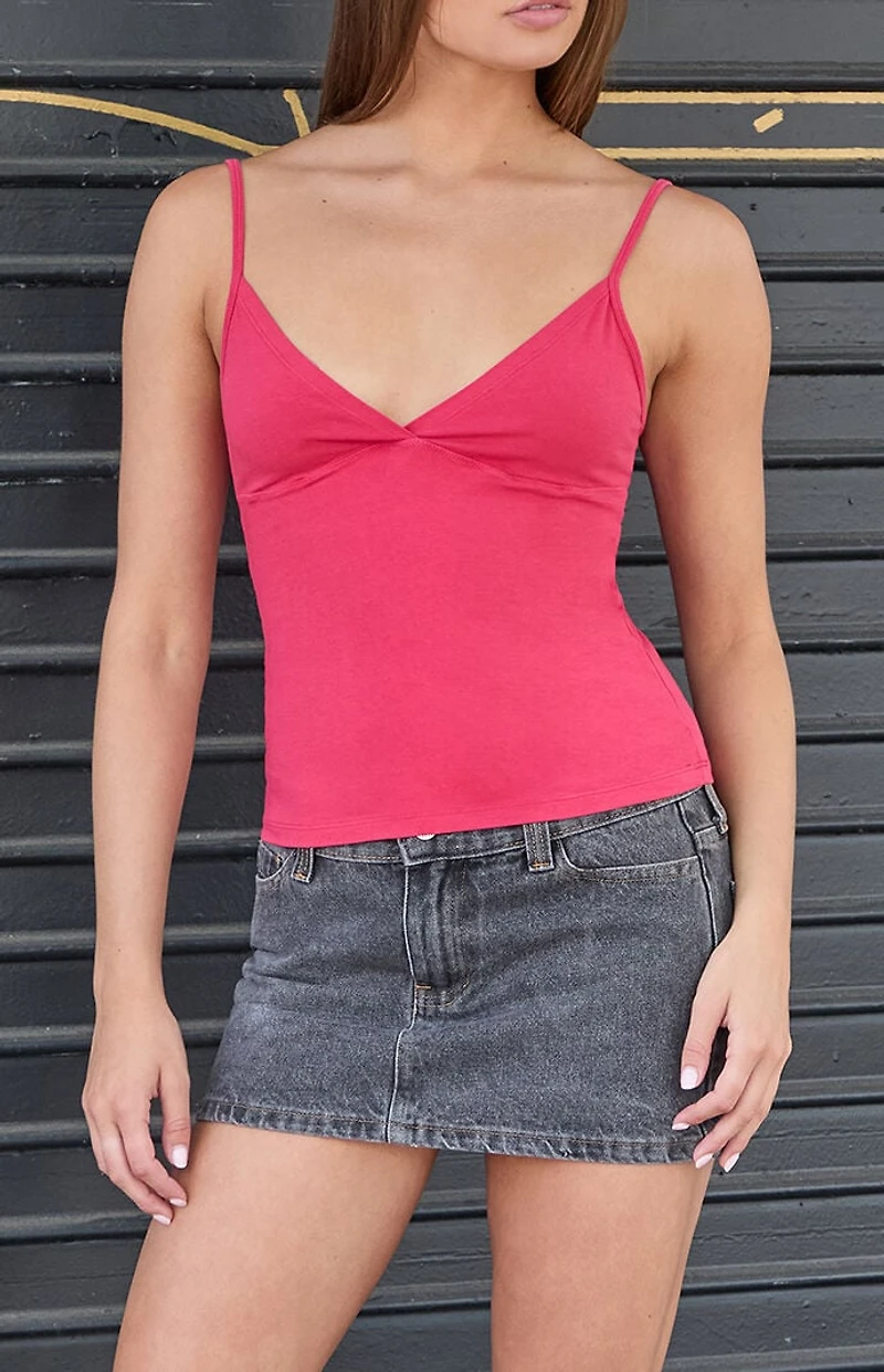 John Galt Red Tiffany Tank Top