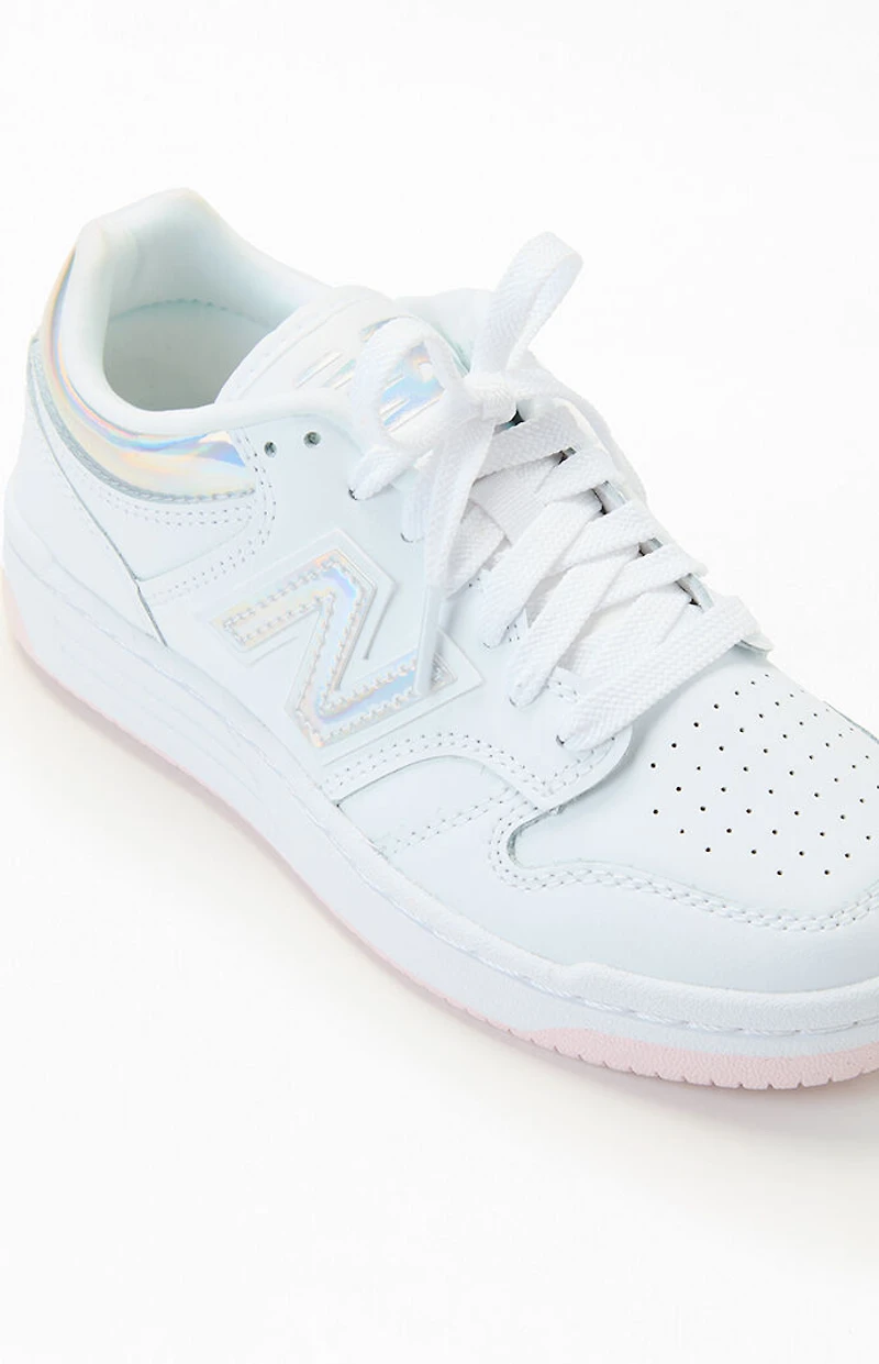 New Balance Kids White & Pink 480 Shoes