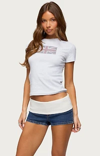 Edikted UK Girl Rhinestone T-Shirt