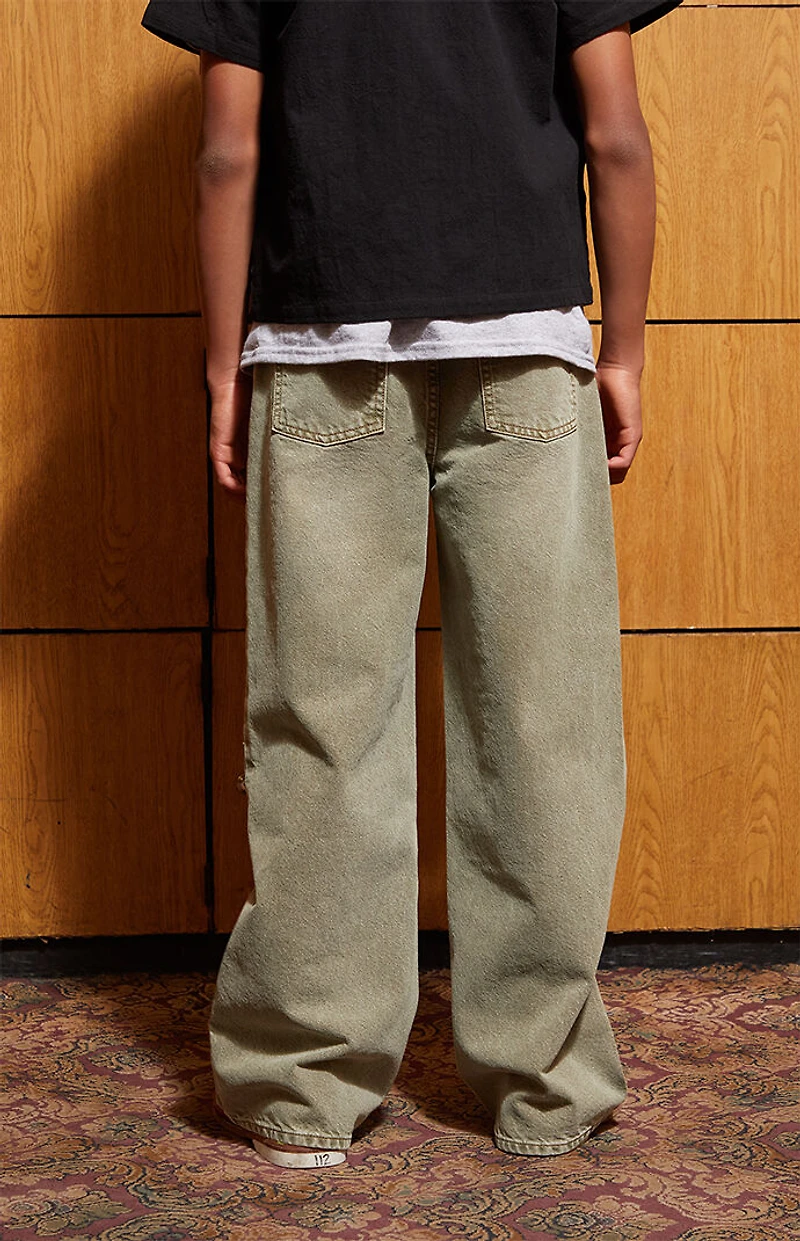 Pacsun Kids Olive Baggy Jeans
