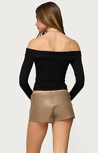 Edikted Mazi Foldover Gathered Ring Top