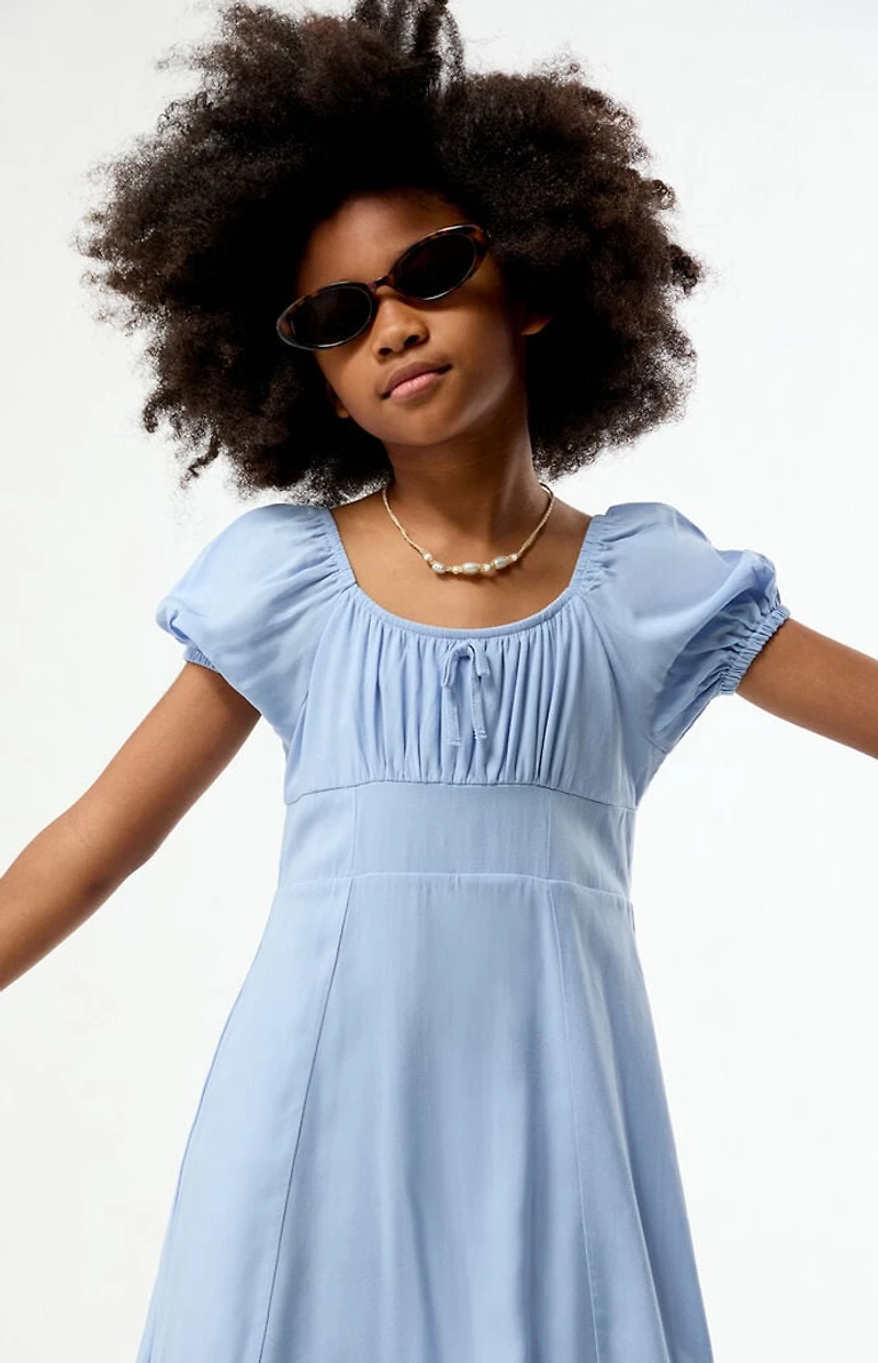 Pacsun Kids Blue Short Sleeve Dress