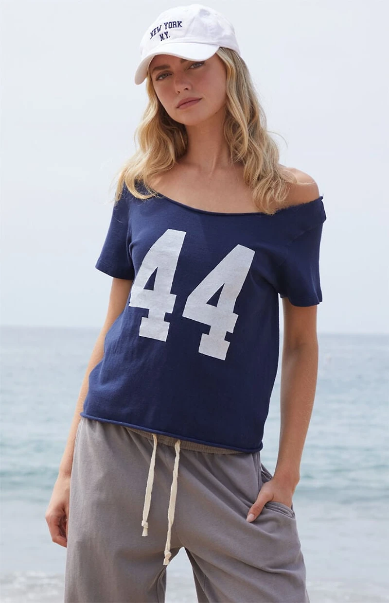 John Galt Blue 44 Robyn Off-The-Shoulder Top