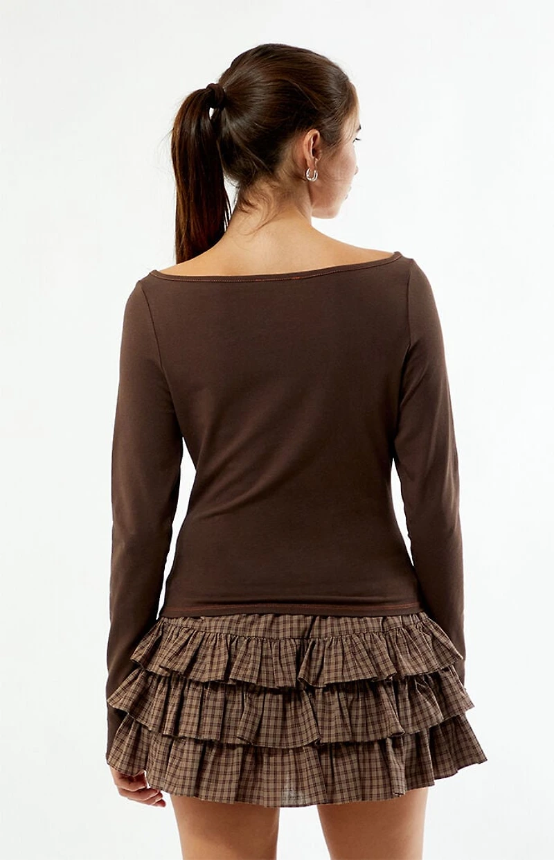 Your Favorite Les Fleurs Embroidered Long Sleeve Top