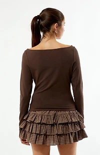 Your Favorite Les Fleurs Embroidered Long Sleeve Top