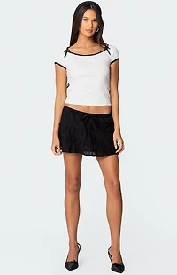 Edikted Rashelle Contrast Bow Top