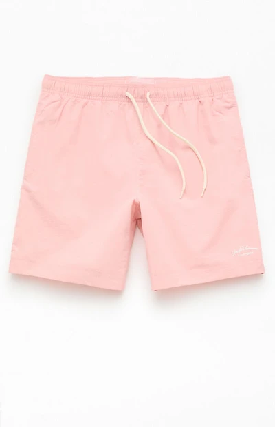 Pacsun Pink Collegiate 6.5" Swim Trunks