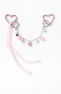 LA Hearts Heart Novelty Chainlink Carabiner Keychain