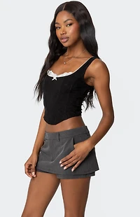 Edikted Rosetta Peekaboo Lace Top