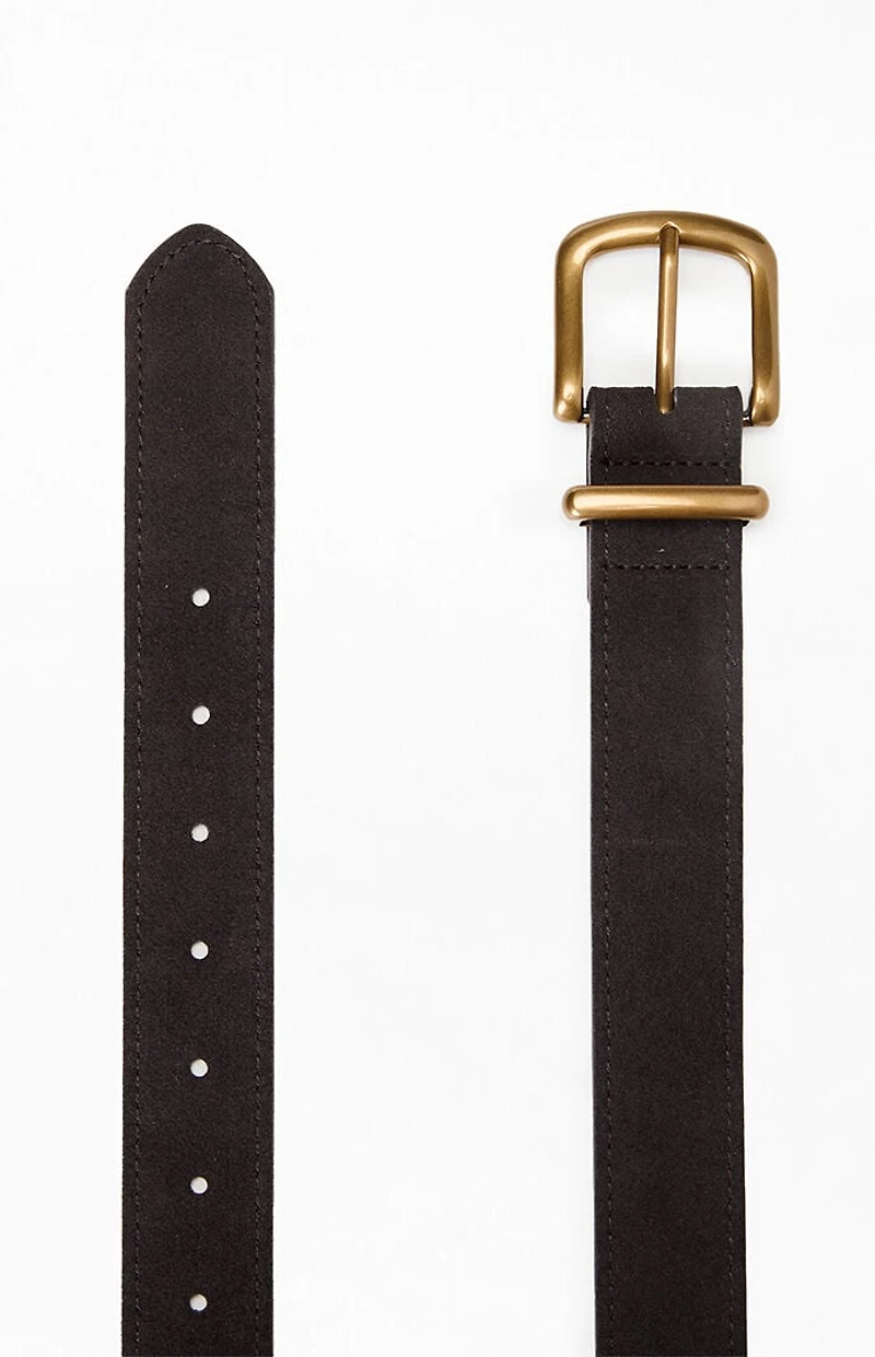John Galt Faux Leather Gold Buckle Belt
