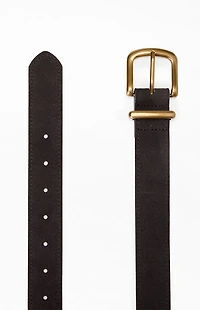 John Galt Faux Leather Gold Buckle Belt