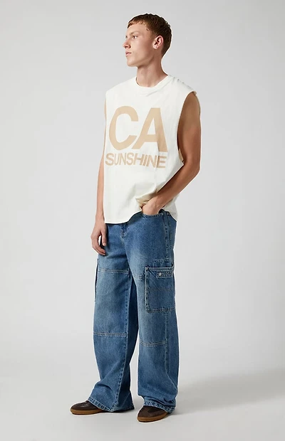 Pacsun Blake Extreme Baggy Jeans Cargo Medium Indigo