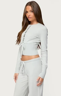 Edikted Embryn Button Up Knit Cardigan