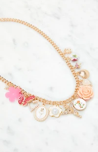 LA Hearts Girly Charm Necklace