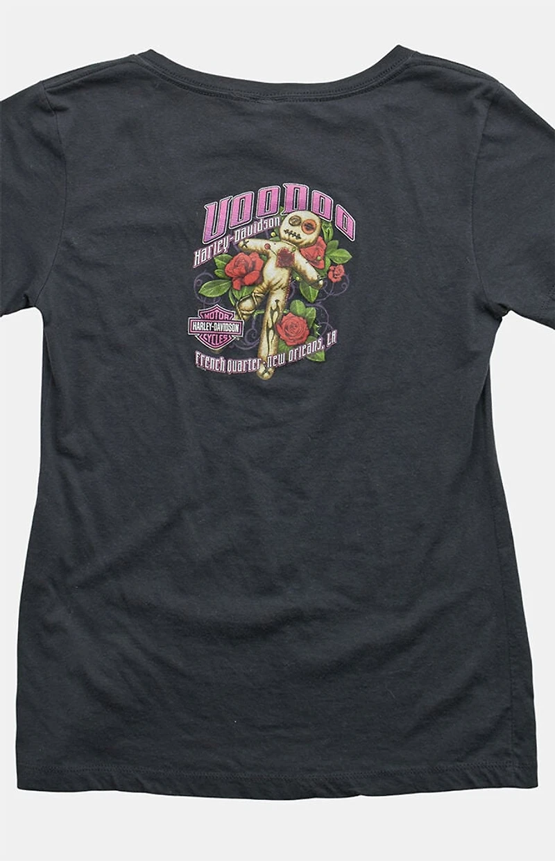 PS VINTAGE 2000s Harley Davidson V-neck Baby Graphic T-Shirt