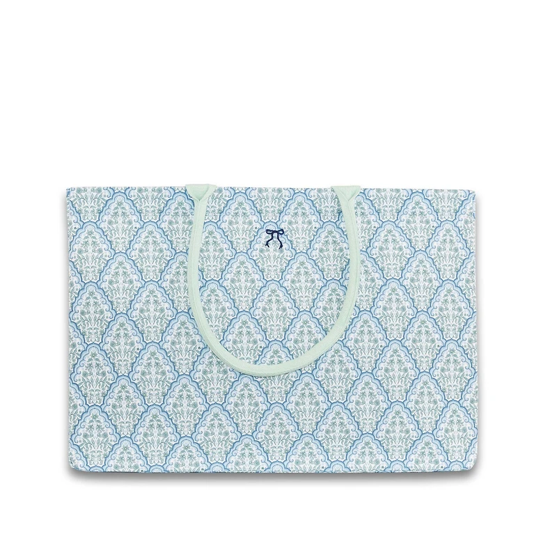 Scallop Floral Oversized Canvas Tote