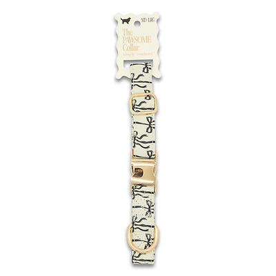 Ivory and Black Pet Collar - Medium/Large