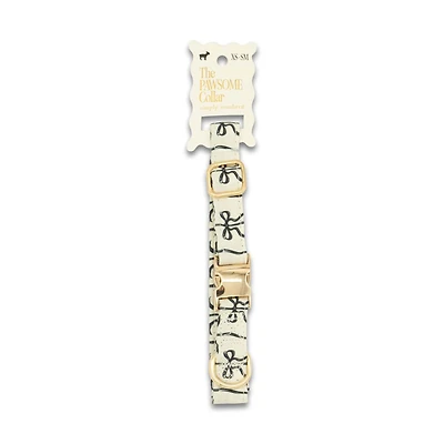 Ivory and Black Pet Collar - X-Small/Small