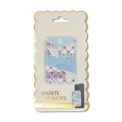Magnetic Phone Wallet in Floral Patchwork