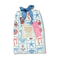 Lobster Patches Printed Oversized Quick Dry Towel