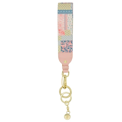 Pink Quilted Patterned Key Fob