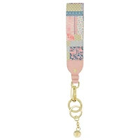 Pink Quilted Patterned Key Fob