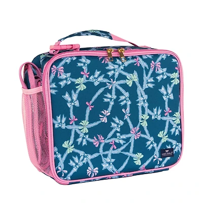 Printed Lunchbox in Navy Ribbons