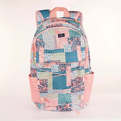 Printed Backpack in Pink Quilt