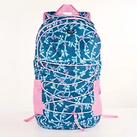 Printed Backpack in Navy Ribbons