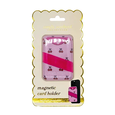 Magnetic Phone Wallet in Cherry