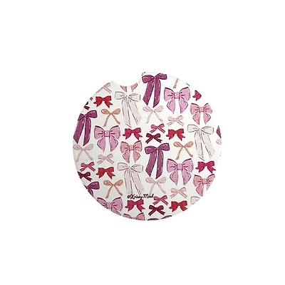 Pink Bows Car Coaster