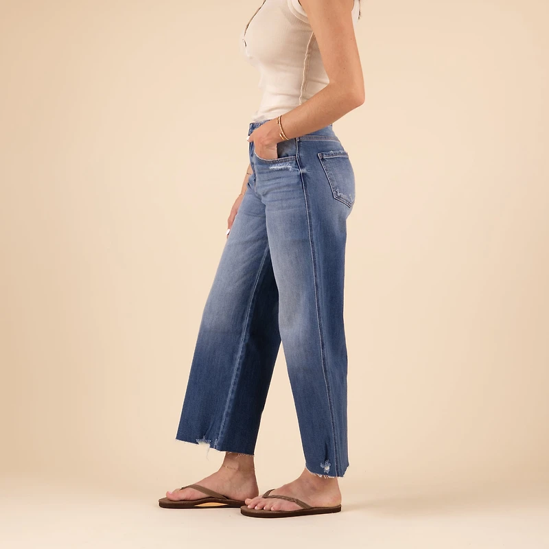The Shelly Wide Crop Jeans