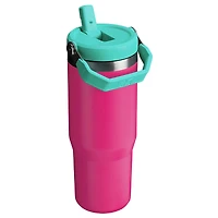 The 30oz IceFlow Flip Straw Tumbler in Passion Pink