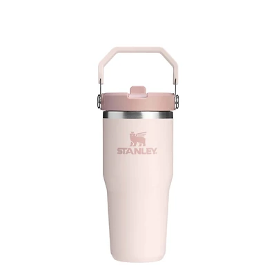 The 14oz IceFlow Flip Straw in Rose Quartz