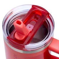 The 20oz Quencher ProTour Flip Straw Tumbler in Hot Coral
