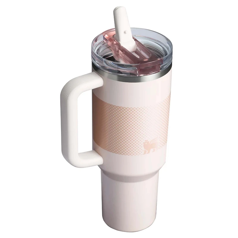 The 40oz Quencher ProTour Flip Straw Tumbler in Rose Quartz Fade