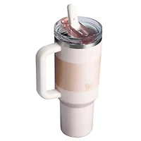 The 40oz Quencher ProTour Flip Straw Tumbler in Rose Quartz Fade