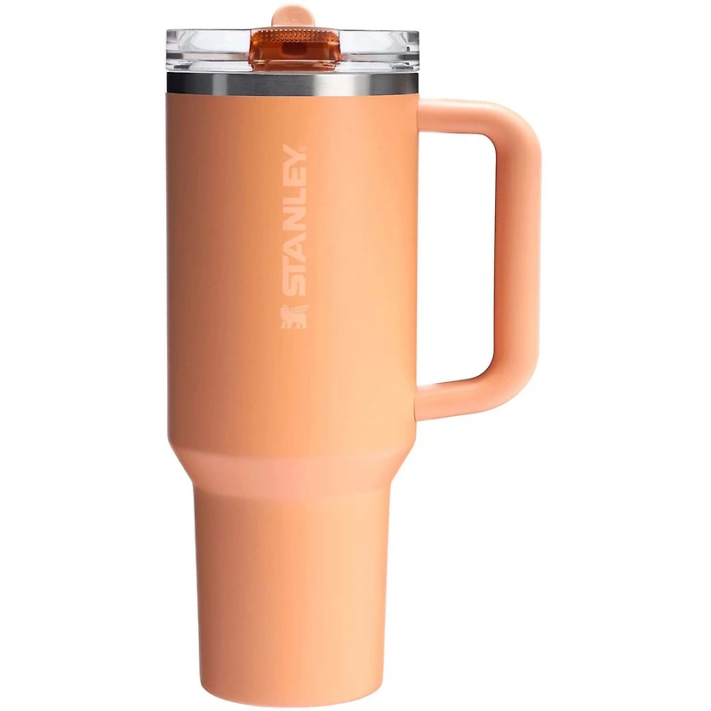 The 40oz Quencher ProTour Flip Straw Tumbler in Apricot