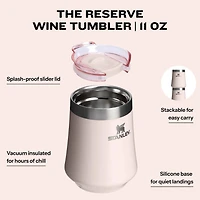 The Reserve Wine Tumbler 11oz in Rose Quartz Gloss
