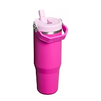 The 30oz IceFlow Flip Straw Tumbler in Violet Blossom
