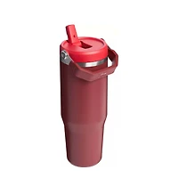 The 30oz IceFlow Flip Straw Tumbler in Cranberry