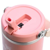 The 30oz IceFlow Flip Straw Tumbler in Pink Mesa