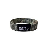 Tap To Pray Wristband Tree Bark Forest Camo