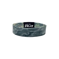 Tap To Pray Wristband Green Charcoal Traditional Camo