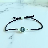 Tap To Pray Onyx Adjustable String Bracelet